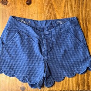 Lilly Pulitzer Navy Scalloped ButtercupShorts